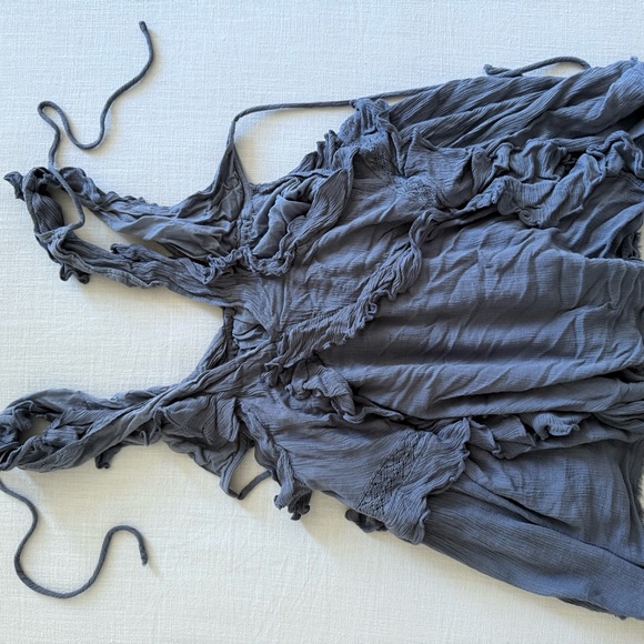 Free People Gray Ruffled Dress - Picture 2 of 2